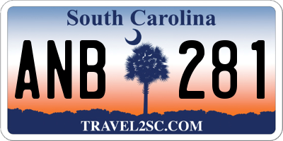 SC license plate ANB281