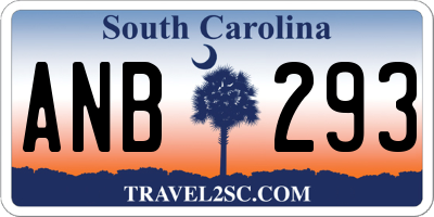 SC license plate ANB293