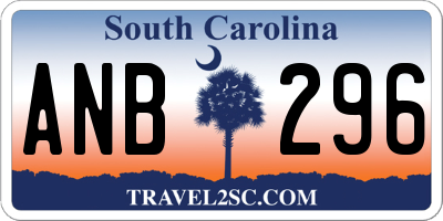 SC license plate ANB296