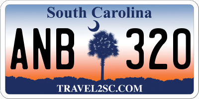 SC license plate ANB320