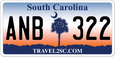 SC license plate ANB322