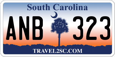 SC license plate ANB323