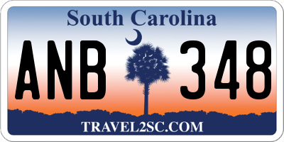 SC license plate ANB348