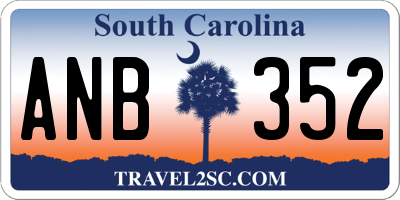 SC license plate ANB352