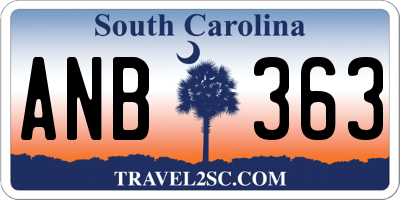 SC license plate ANB363
