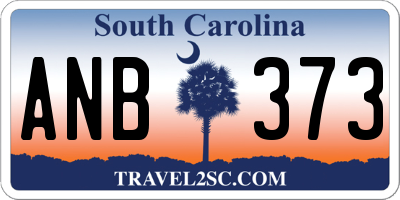 SC license plate ANB373