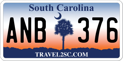 SC license plate ANB376