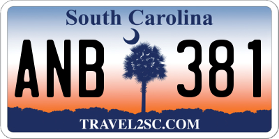SC license plate ANB381