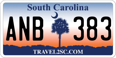 SC license plate ANB383