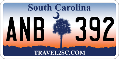 SC license plate ANB392