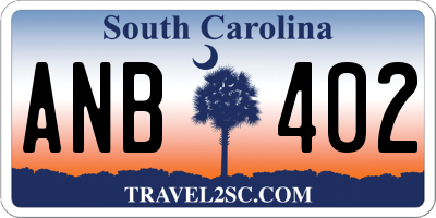 SC license plate ANB402