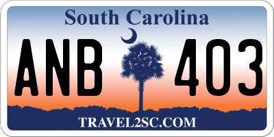 SC license plate ANB403