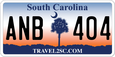 SC license plate ANB404