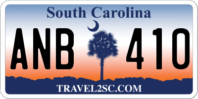 SC license plate ANB410