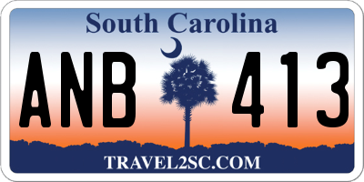SC license plate ANB413