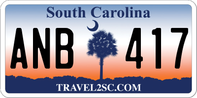 SC license plate ANB417