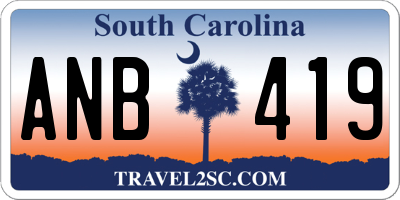 SC license plate ANB419