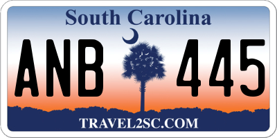 SC license plate ANB445