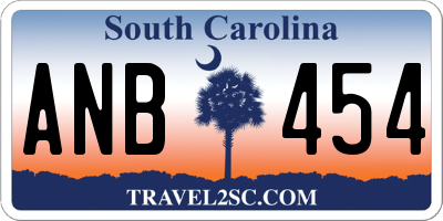 SC license plate ANB454