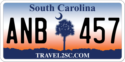 SC license plate ANB457