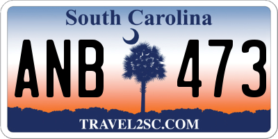 SC license plate ANB473