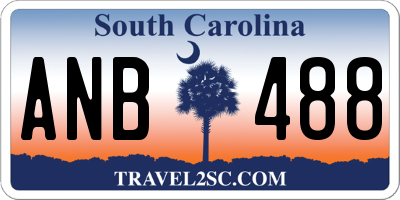 SC license plate ANB488