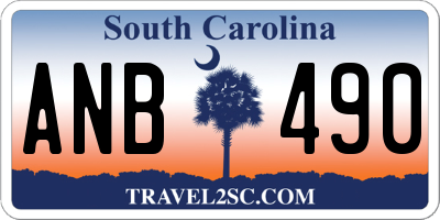 SC license plate ANB490