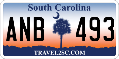 SC license plate ANB493