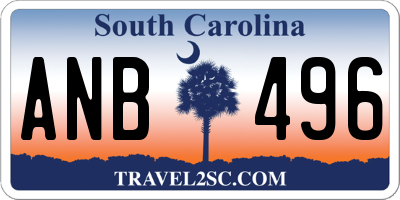 SC license plate ANB496