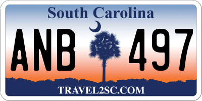 SC license plate ANB497
