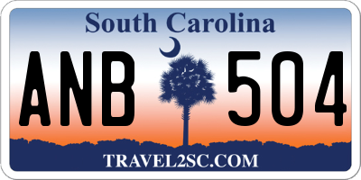 SC license plate ANB504