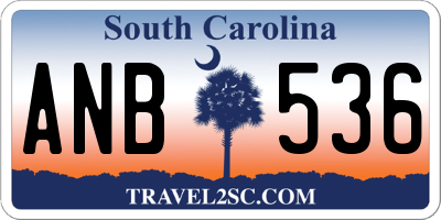 SC license plate ANB536
