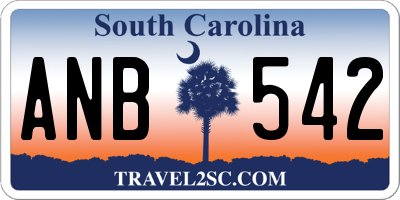 SC license plate ANB542