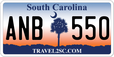 SC license plate ANB550