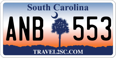 SC license plate ANB553
