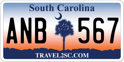 SC license plate ANB567