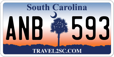 SC license plate ANB593