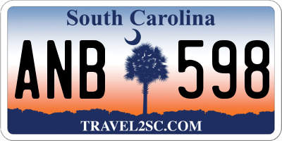SC license plate ANB598