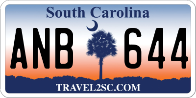 SC license plate ANB644