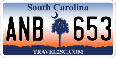 SC license plate ANB653