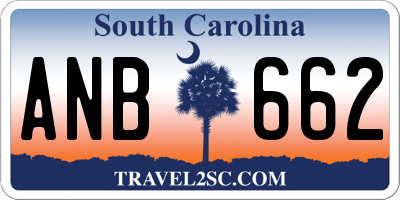 SC license plate ANB662