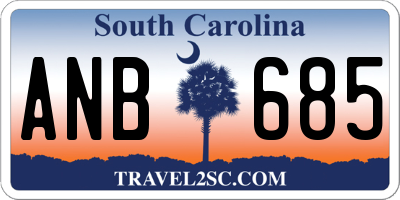SC license plate ANB685