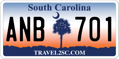 SC license plate ANB701