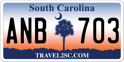 SC license plate ANB703