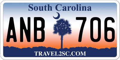SC license plate ANB706