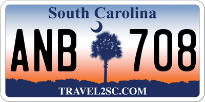 SC license plate ANB708
