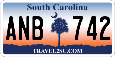 SC license plate ANB742