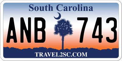 SC license plate ANB743