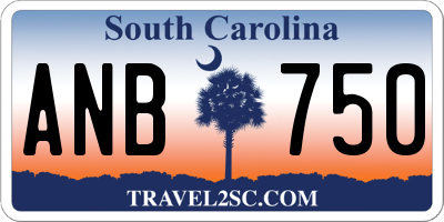 SC license plate ANB750