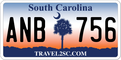 SC license plate ANB756